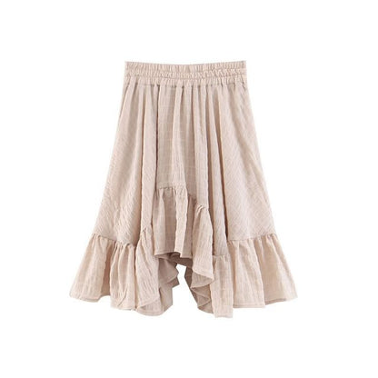 Plus Size Elevated Waist Smooth Mini Flared Skirt