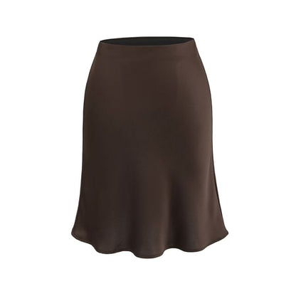Solid High Rise Mini Mermaid Skirt
