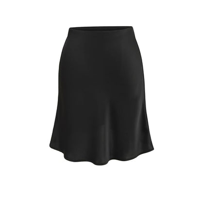 Solid High Rise Mini Mermaid Skirt