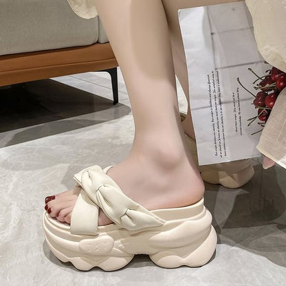 Platform Criss Cross Slide Sandals