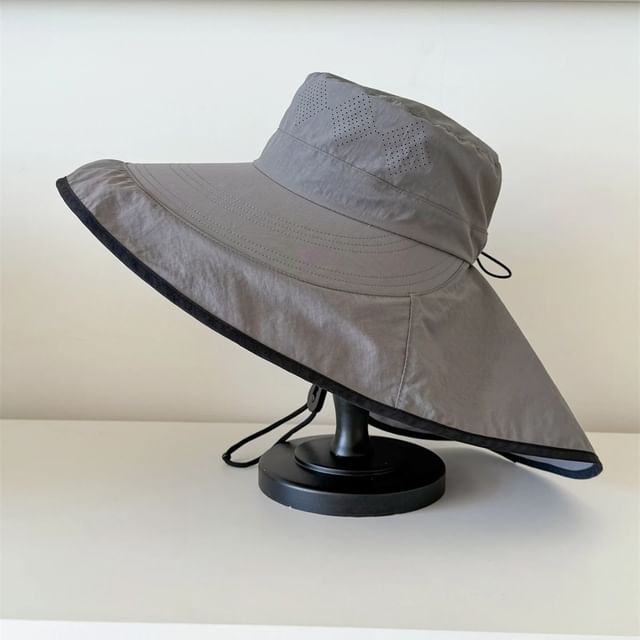 Hiking Trim Contrast Hat Bucket Plain