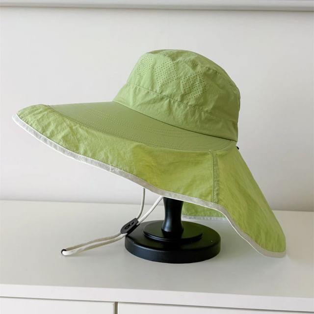 Hiking Trim Contrast Hat Bucket Plain