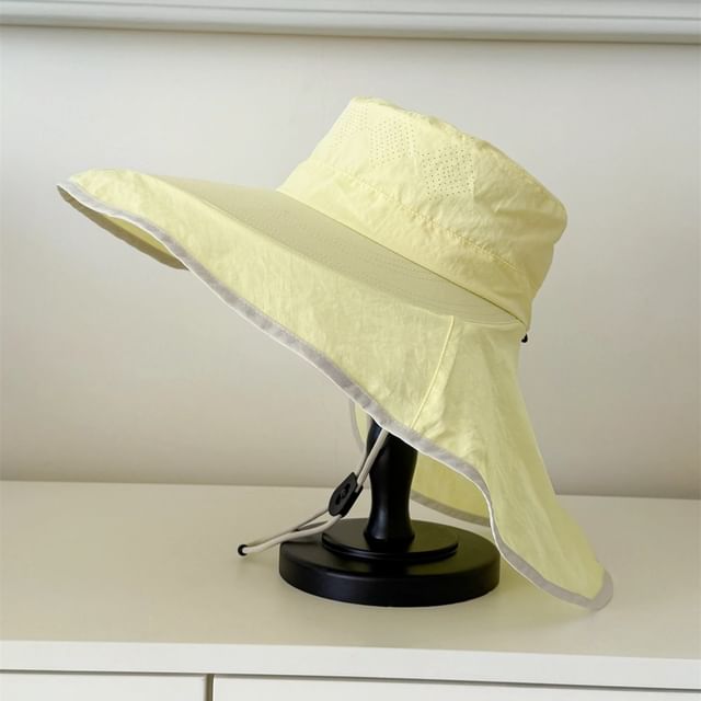Hiking Trim Contrast Hat Bucket Plain