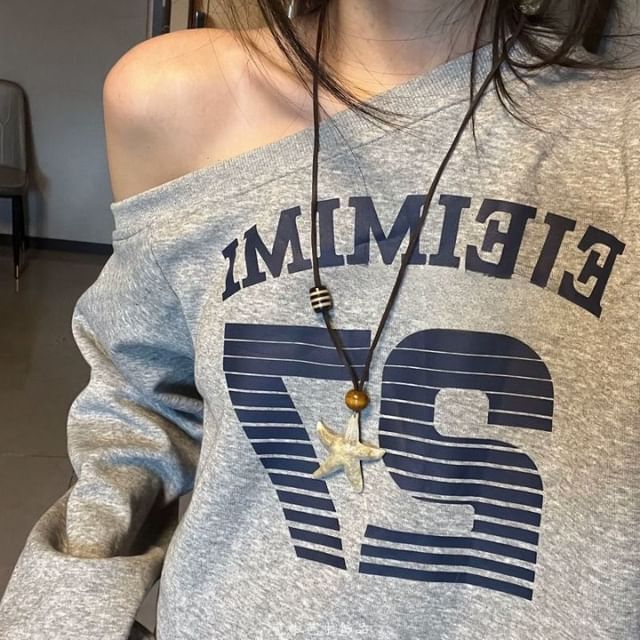 Starfish Cord Bead Pendant Necklace