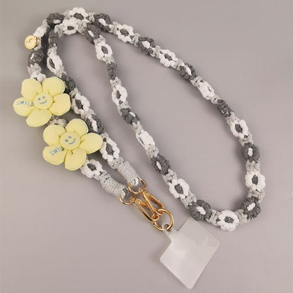 Pad Phone with Lanyard Flower