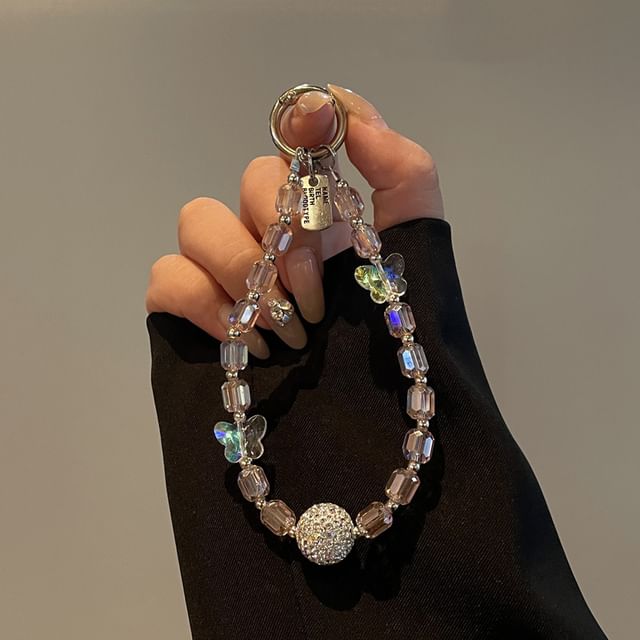 Phone Beaded Butterfly Lanyard