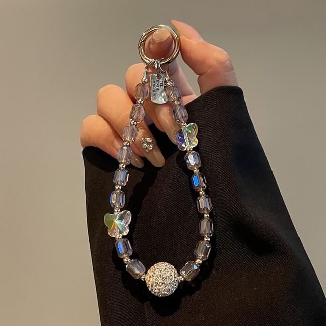 Phone Beaded Butterfly Lanyard