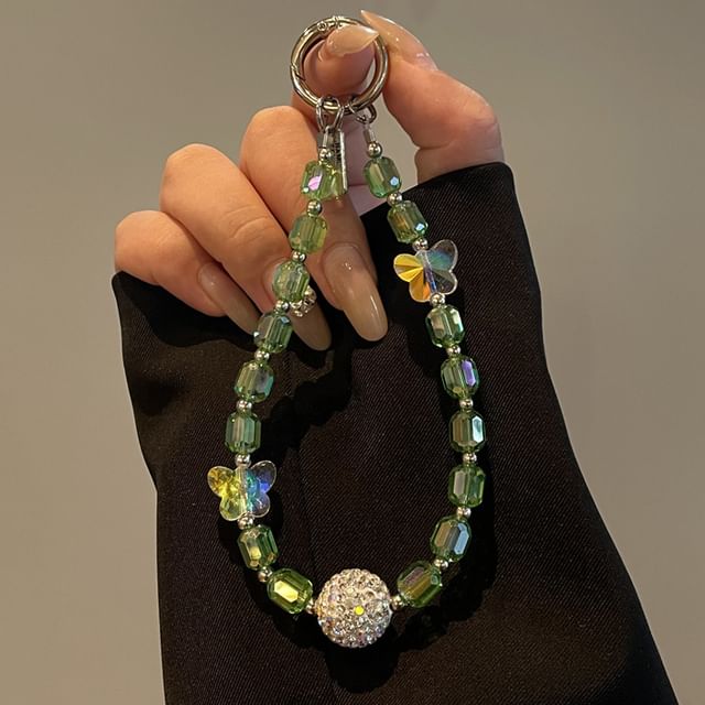 Phone Beaded Butterfly Lanyard