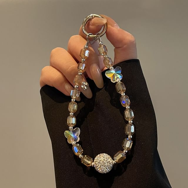 Phone Beaded Butterfly Lanyard