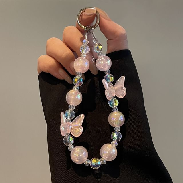 Phone Beaded Lanyard Butterfly