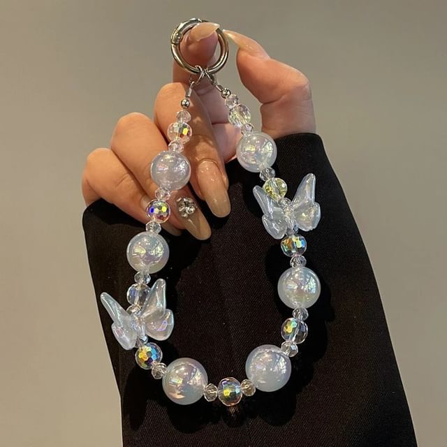 Phone Beaded Lanyard Butterfly