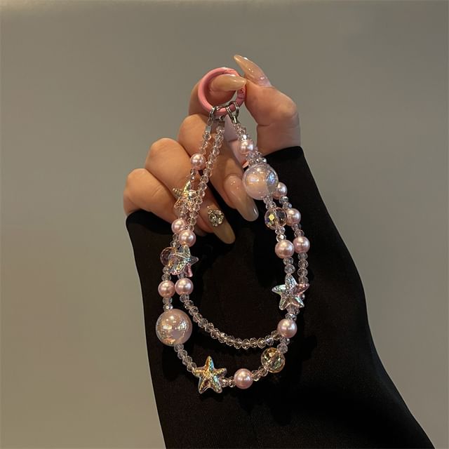 Pearl Star Phone Lanyard Faux