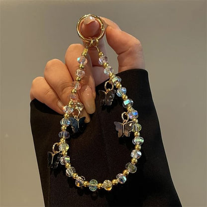Butterfly Beaded Lanyard Phone