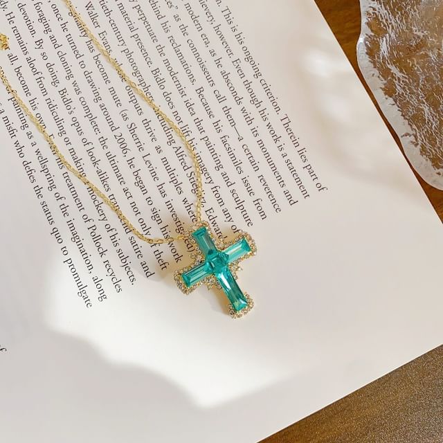 Necklace Alloy Pendant Chain Cross