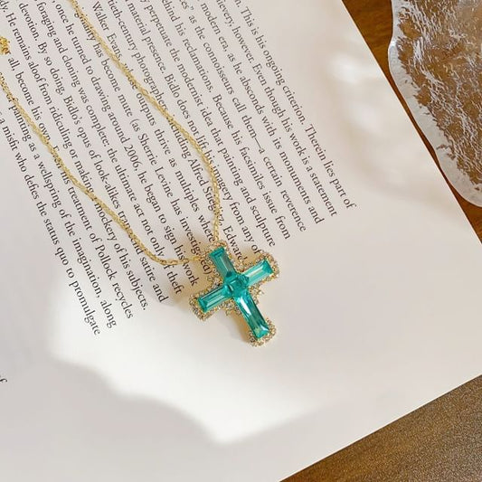 Necklace Alloy Pendant Chain Cross