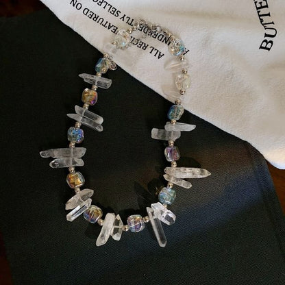 Bead Crystal Faux Necklace