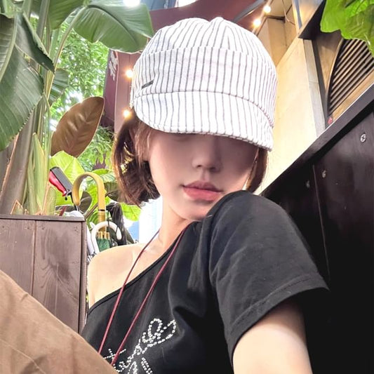 Striped Cap Baseball Brim Short