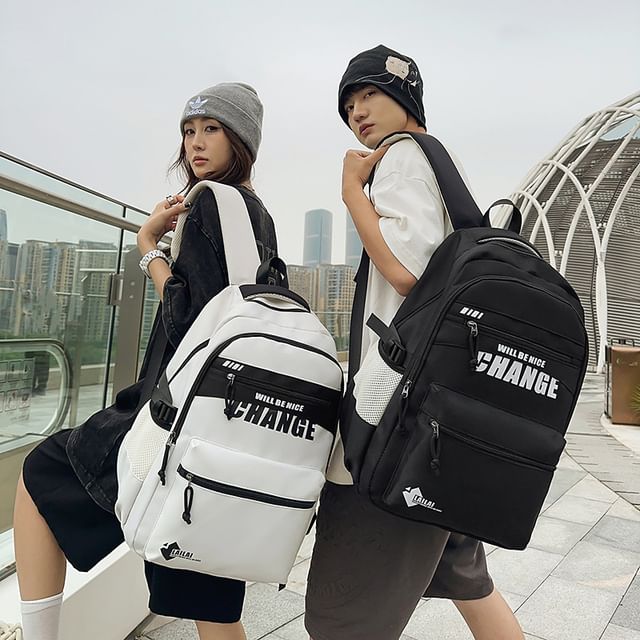 Two Backpack Tone Lettering