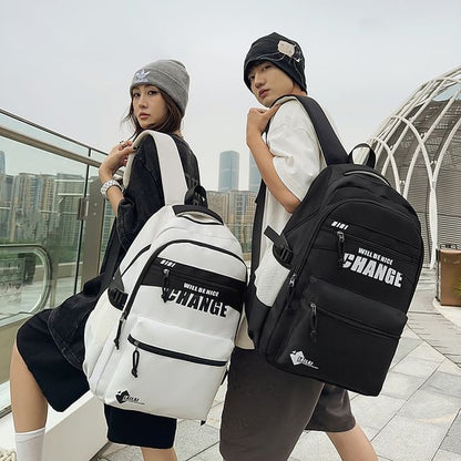 Two Backpack Tone Lettering