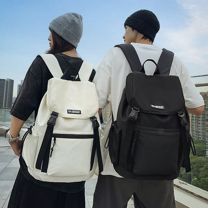 Buckled Backpack Lettering Flap