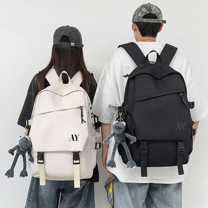 Lettering Flap Backpack