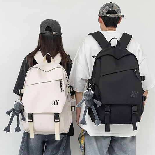 Lettering Flap Backpack