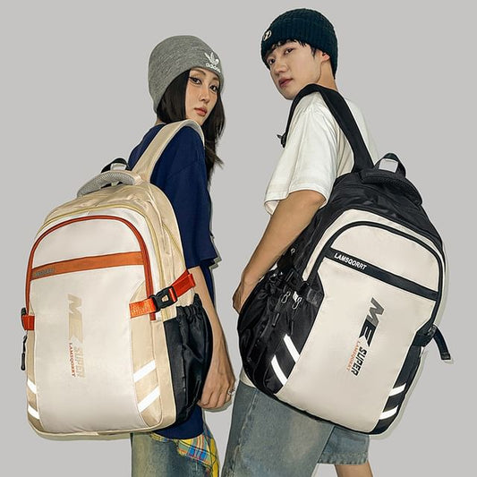 Lettering Buckled Backpack