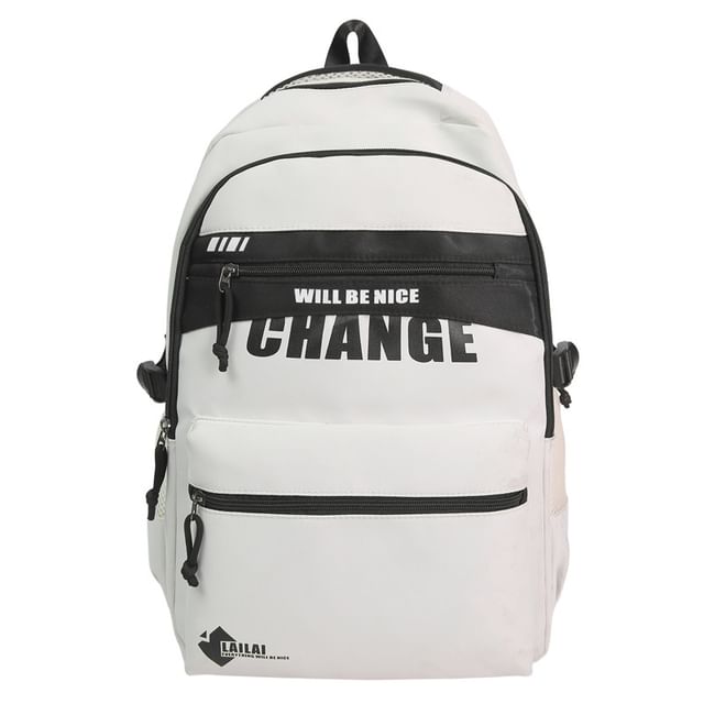 Two Backpack Tone Lettering