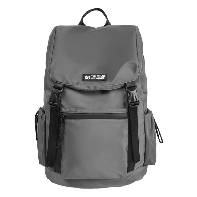 Buckled Backpack Lettering Flap