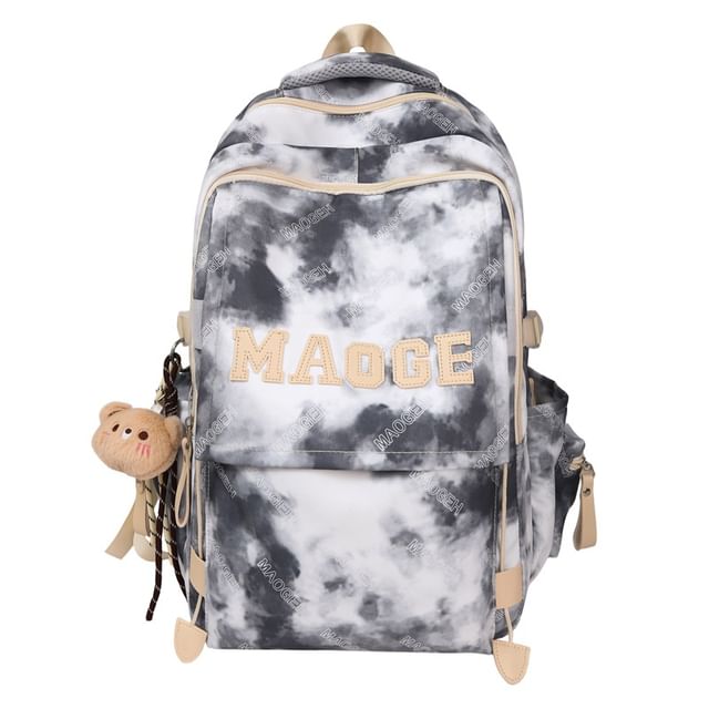 Backpack / Set Tie Dye Bag Charm Lettering