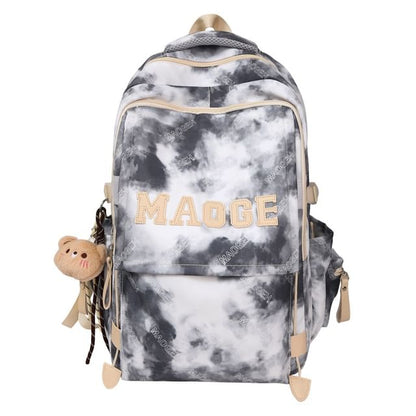 Backpack / Set Tie Dye Bag Charm Lettering