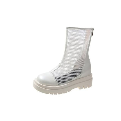 Boots Platform Mesh Plain Short