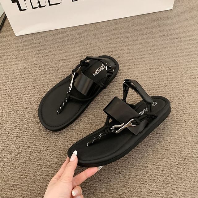 Buckled Thong Sandals
