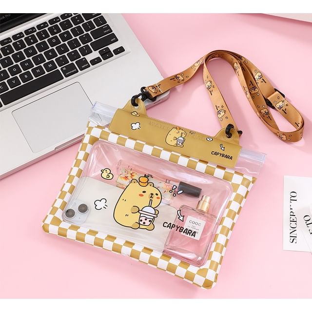 Animal Checker Waterproof Phone Crossbody Bag (Various Designs)