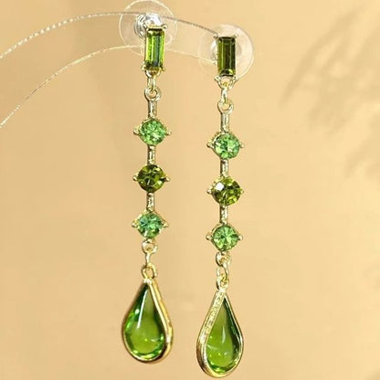 Earring Teardrop Drop Rhinestone