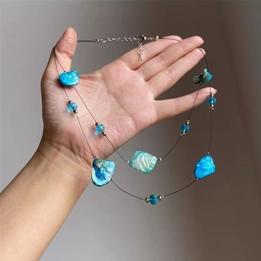 Layered Necklace Irregular Gemstone Beaded