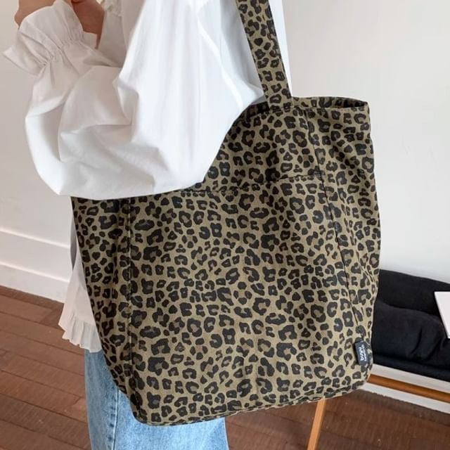 Bag Tote Print Leopard