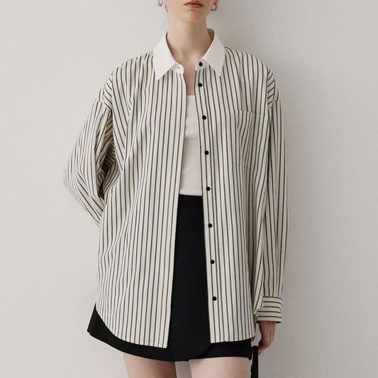 Striped Long-Sleeved Shirt