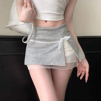 Overlay Skirt Rise Mini Low