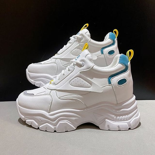 Hidden Platform Panel Sneakers Wedge