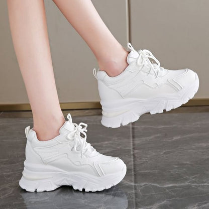 Wedge Panel Sneakers Hidden Platform