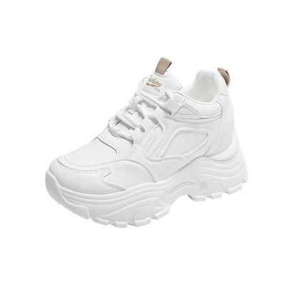 Panel Sneakers Platform Wedge Hidden