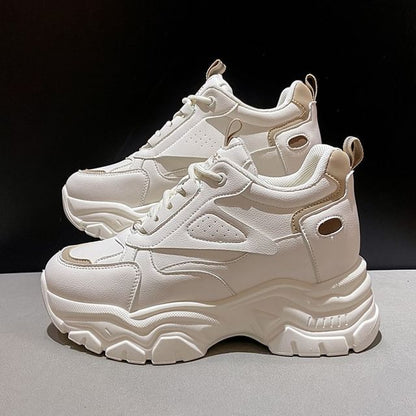 Hidden Platform Panel Sneakers Wedge