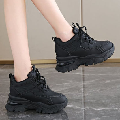 Wedge Panel Sneakers Hidden Platform