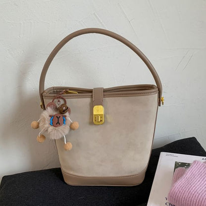 Piped Leather Faux Bag Crossbody