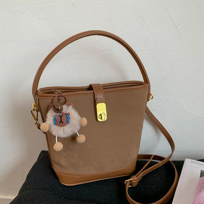 Piped Leather Faux Bag Crossbody