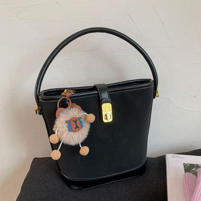 Piped Leather Faux Bag Crossbody