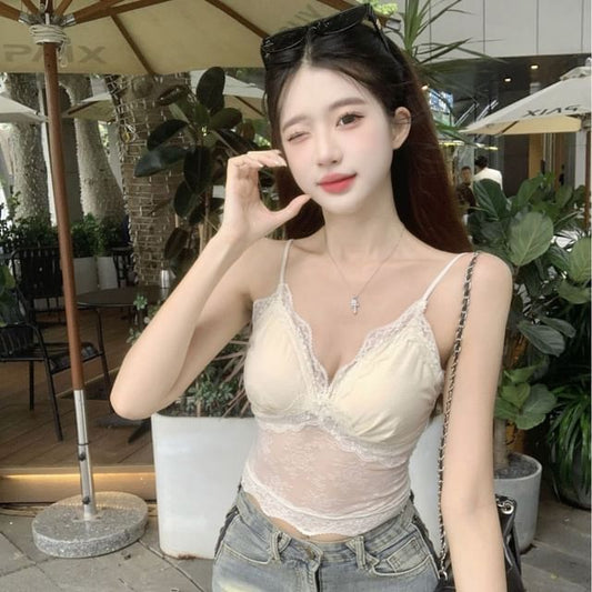 Spaghetti Strap Lace Cami
