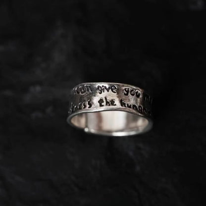 Irregular Ring Open Alloy Lettering