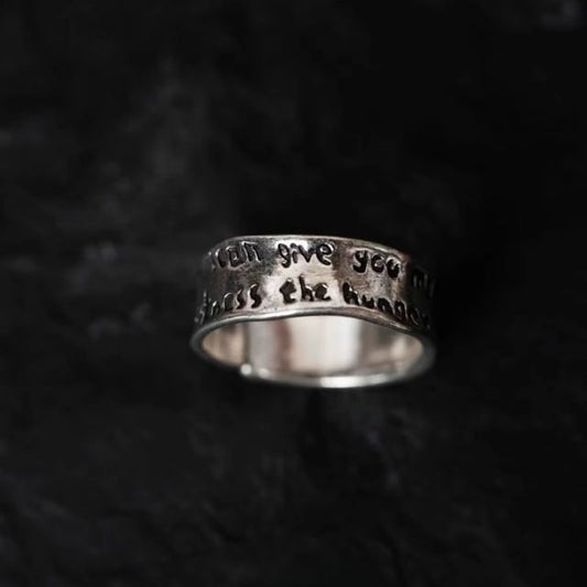 Irregular Ring Open Alloy Lettering